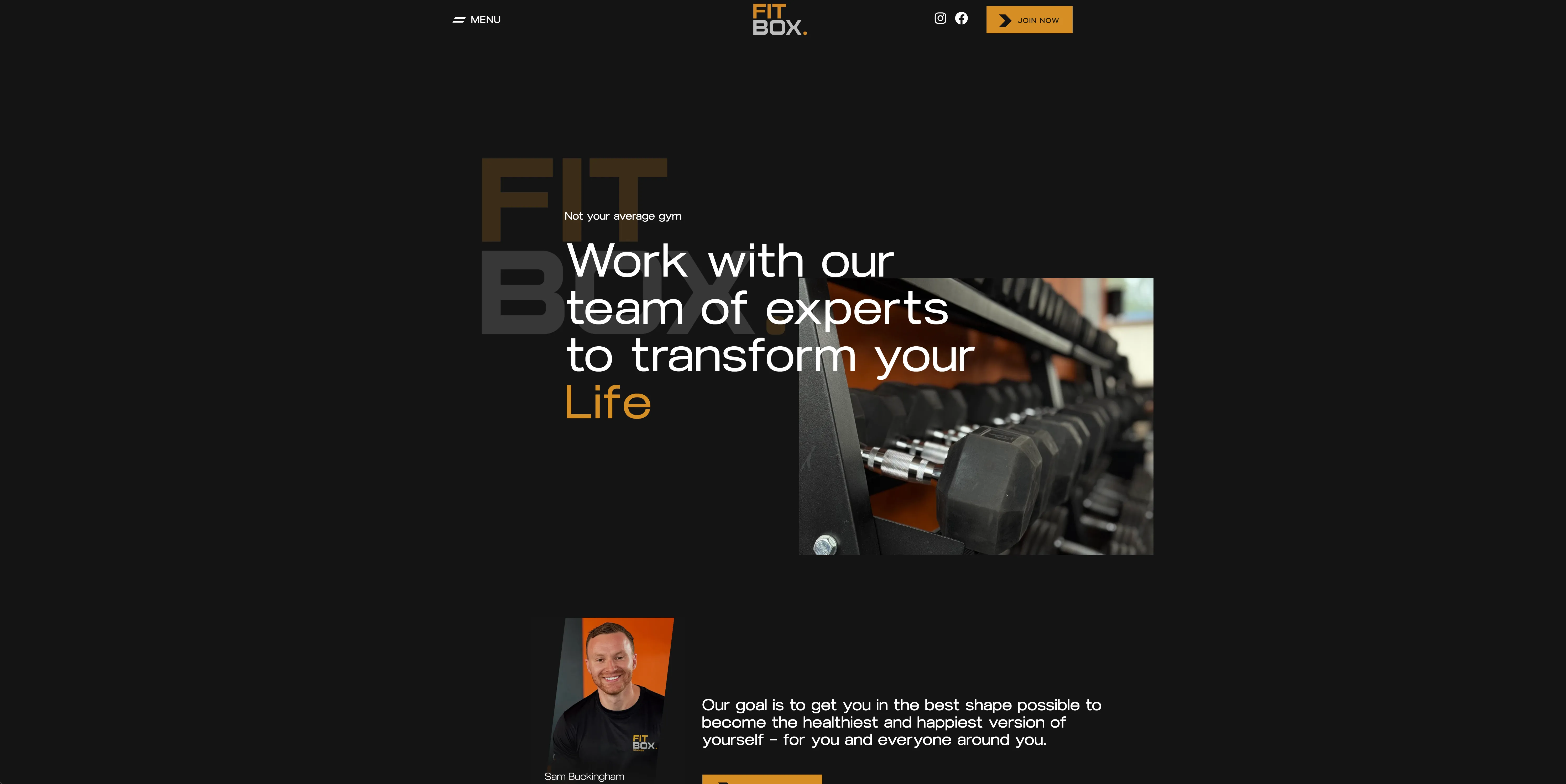 FitBox – landing page dla klubu fitness